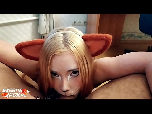 ❤️ Kitsune ਉਸ ਦੇ ਮੂੰਹ ਵਿੱਚ ਡਿਕ ਅਤੇ ਕਮ ਨਿਗਲ ਸੈਕਸ
